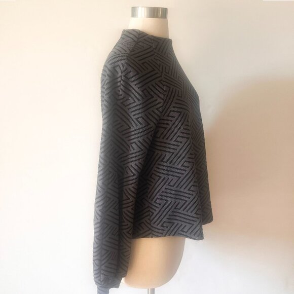 ANTHROPOLOGIE Westerly Geometric Pullover, Grey Motif, XS - Picture 5 of 12